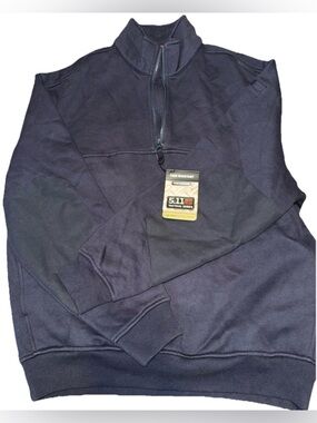 5.11 Tactical Men's Navy Zip-Neck Pullover Sweater Size Large